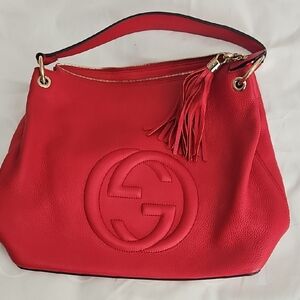 Gucci Vibrant Red Leather Shoulder Bag